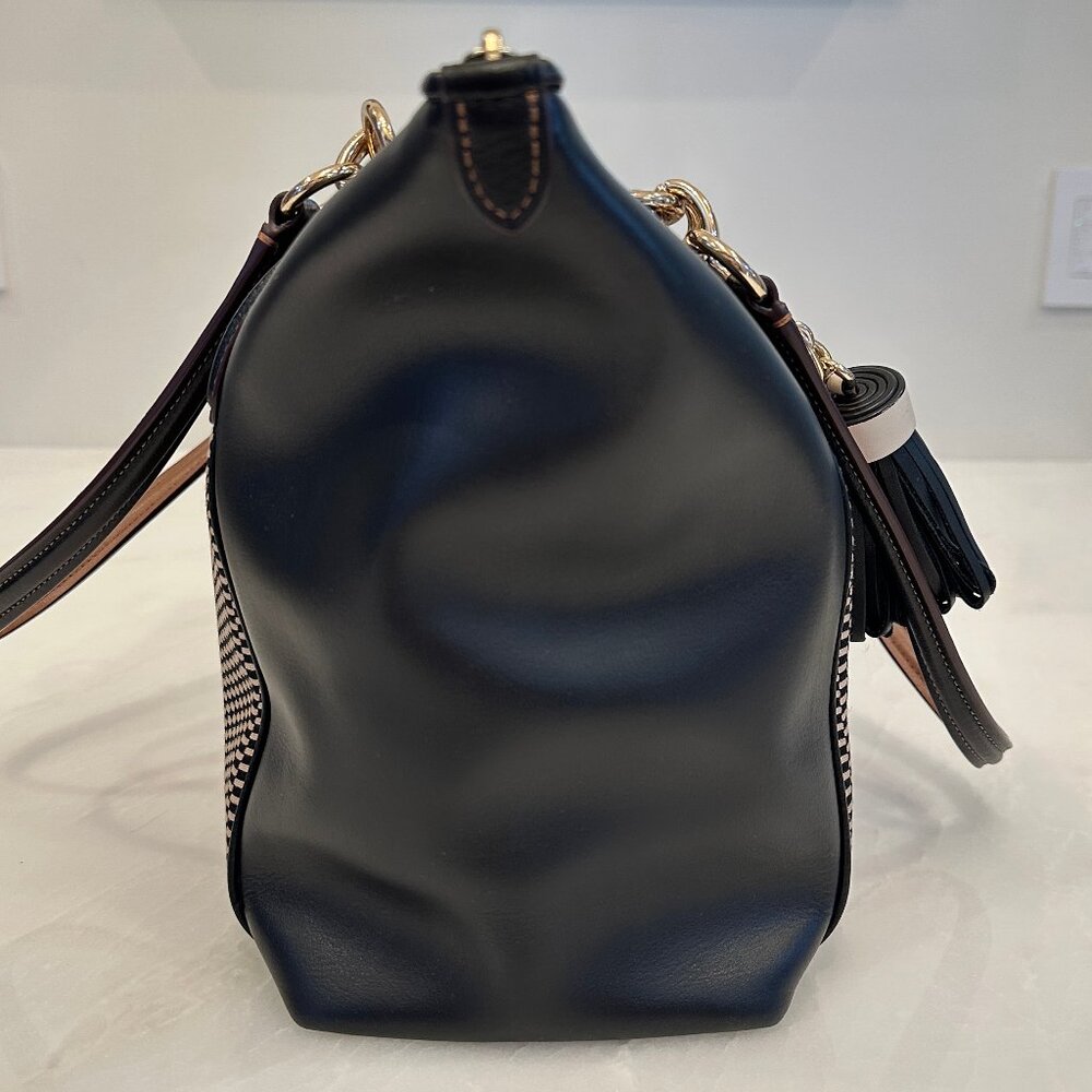 Coach/ Legacy Jacquard AVA Tote Bag F57246/ Black Leather w Gold Hardware/ NWOT - Picture 7 of 16